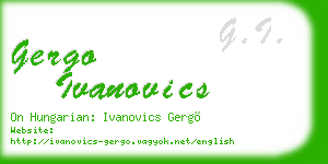 gergo ivanovics business card
